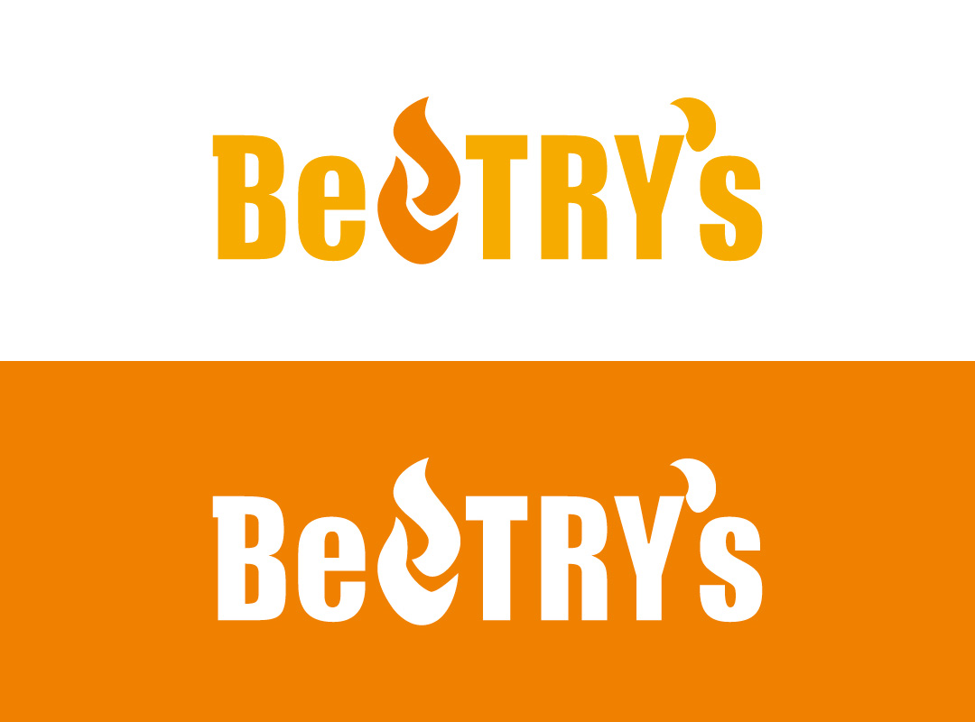 BeTRY’sロゴマークカラーと白抜き